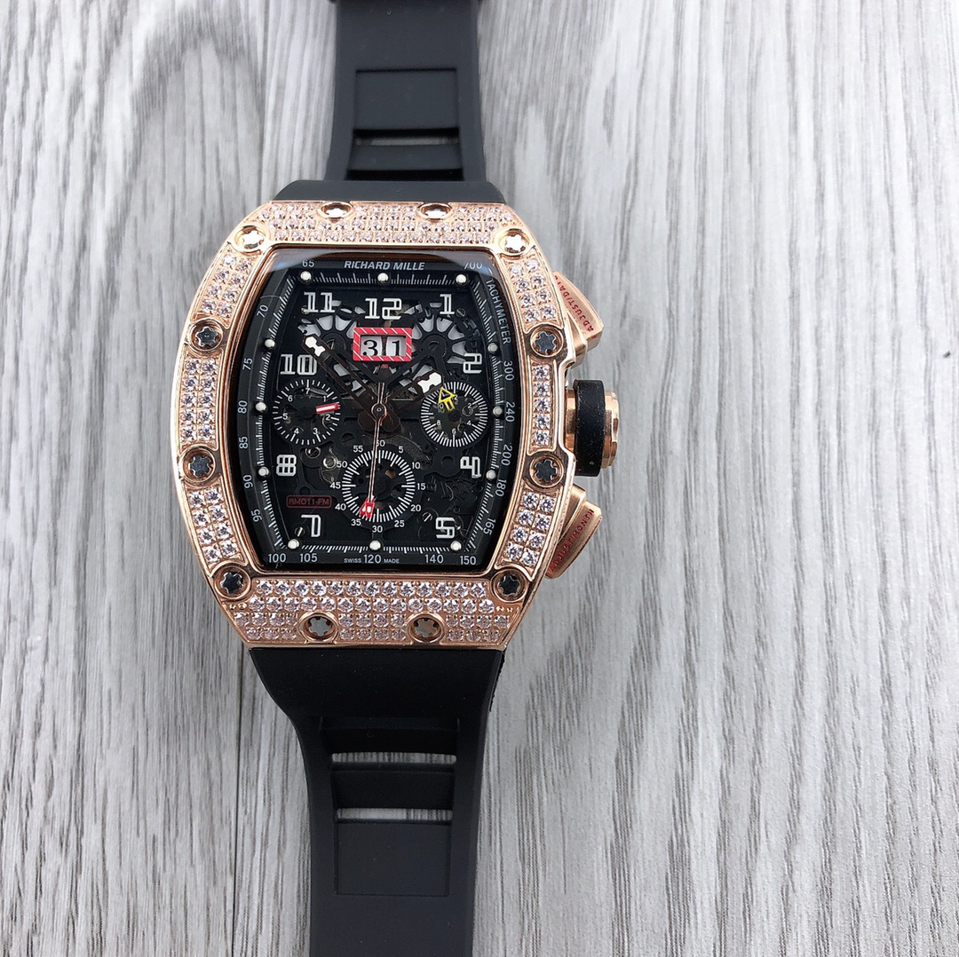 Richard Mille RM011 50x40mm Automatyczny AAA Replika wysokiej jakości Zegarki Zegarek